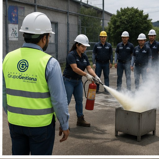 Práctica de brigadas de emergencia y manejo de extintores